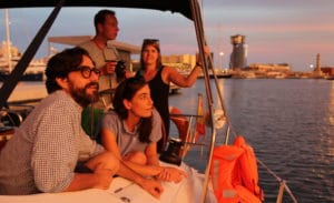 Sailing Experience Sunset time Barcelona