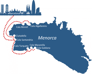 Cruises Barcelona Menorca map